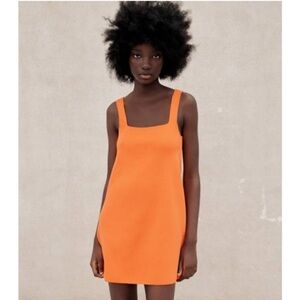 Zara knit orange dress, size small